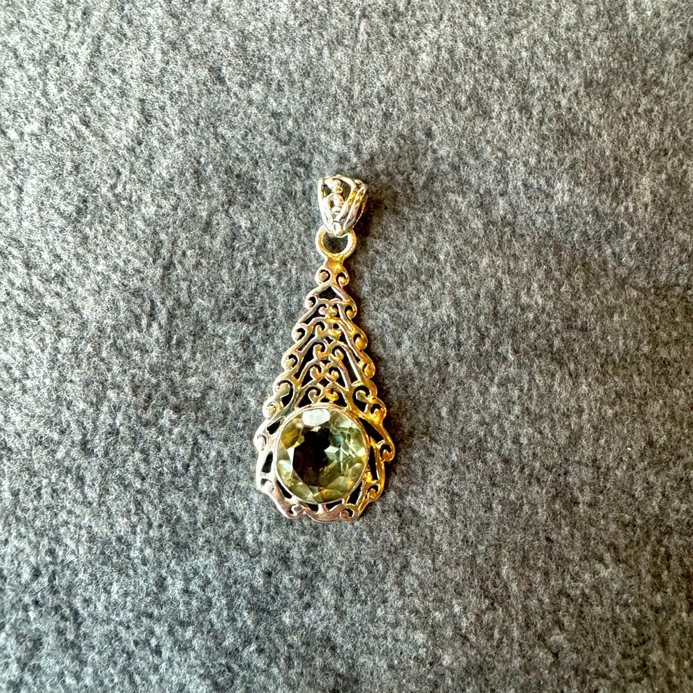 Handmade Sterling Silver iolite pendant iolite necklace iolite gemstone necklace